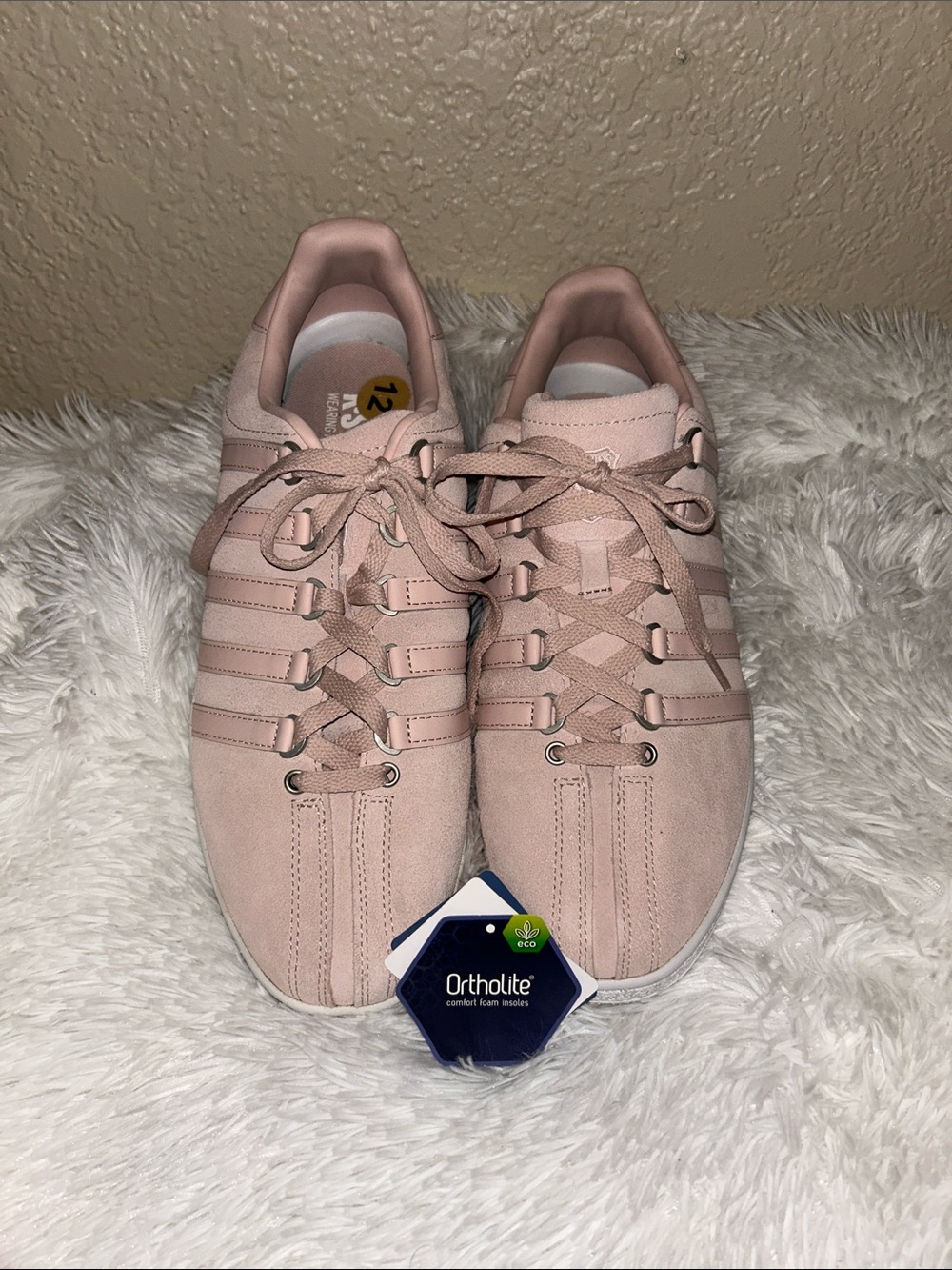 K-Swiss Women's Lace-Up Sneakers in Blush Pink